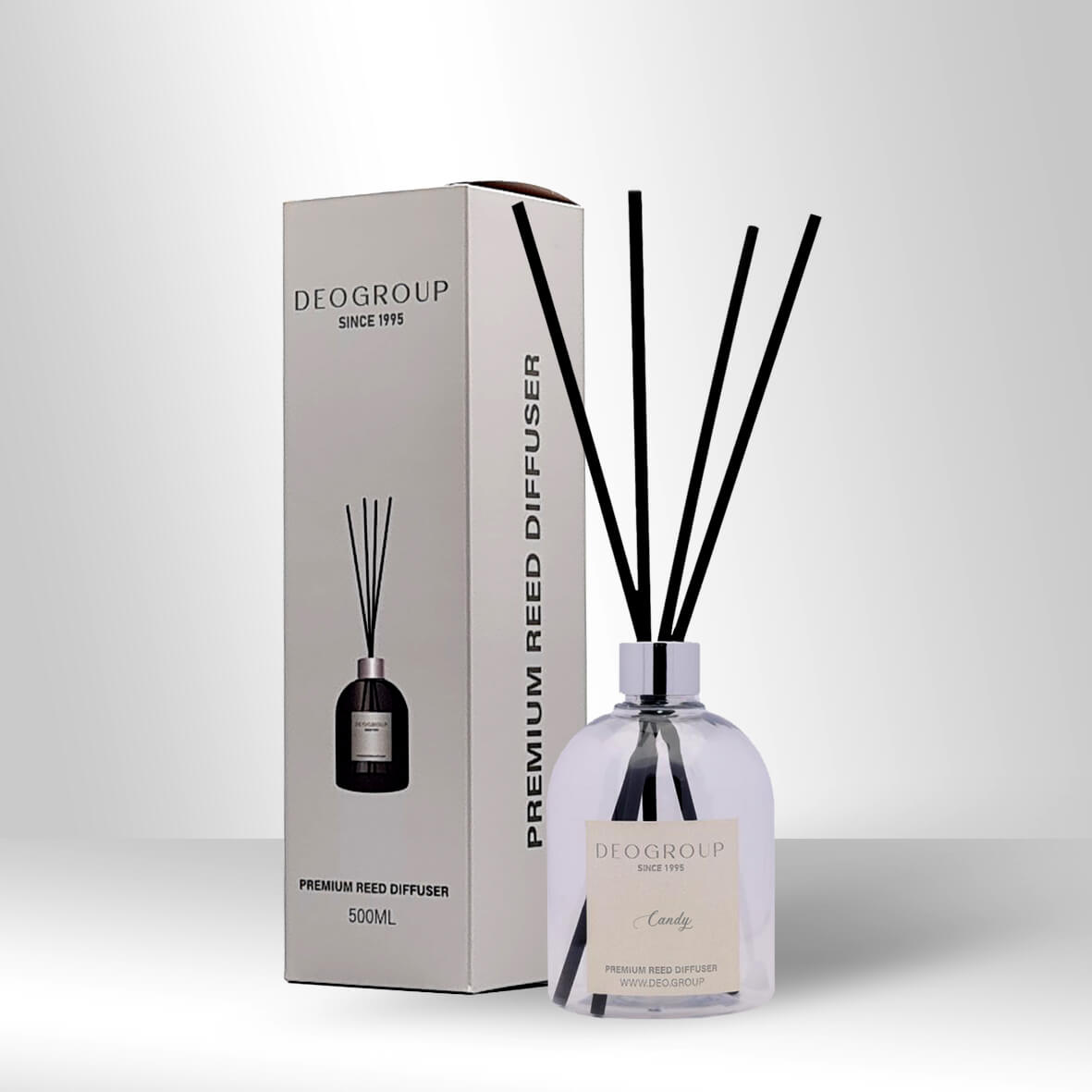 Deogroup Reed Diffusers White Bottle Candy معطر ريد بزجاجة بيضاء - برائحة الحلوى - الصورة 1